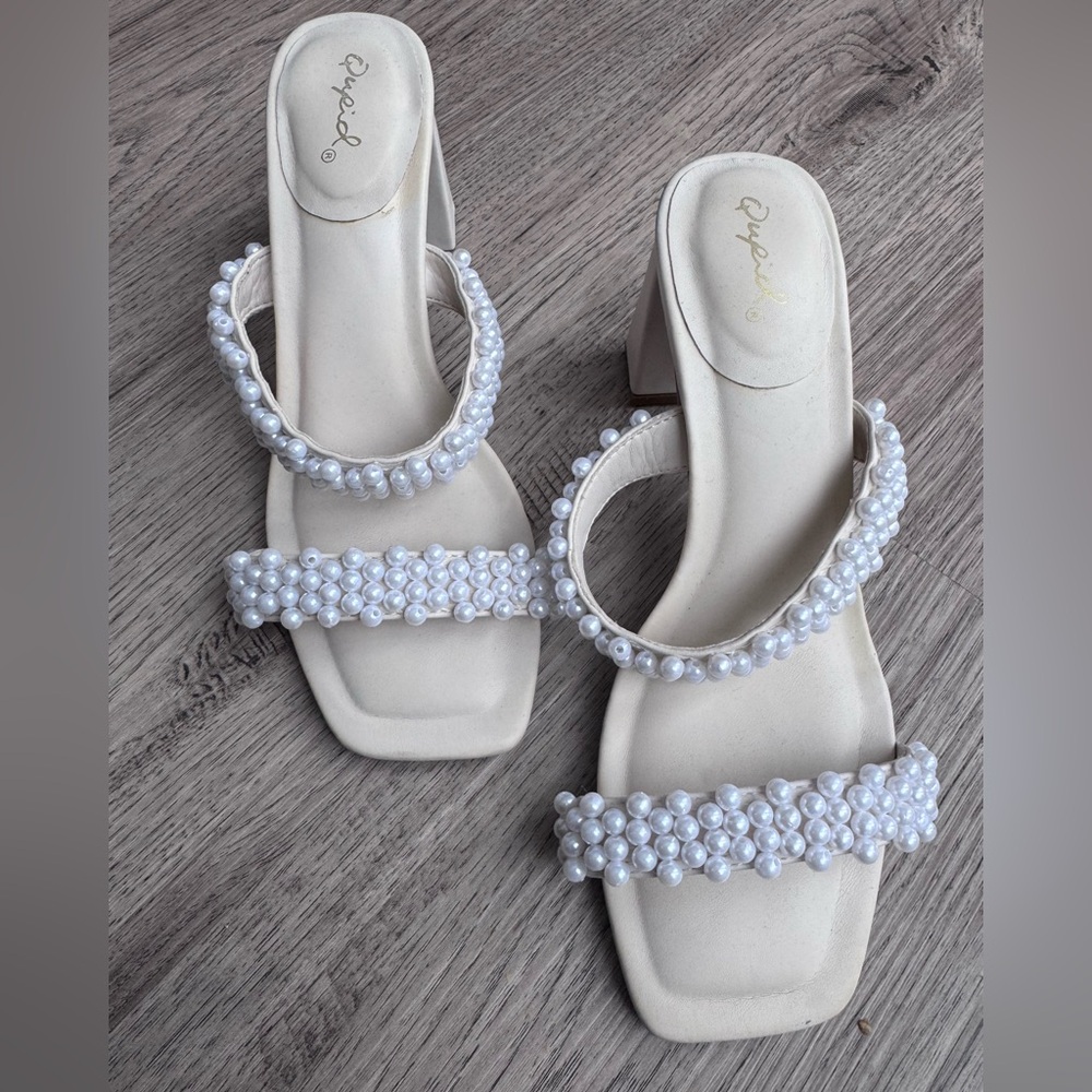 White pearl shoes